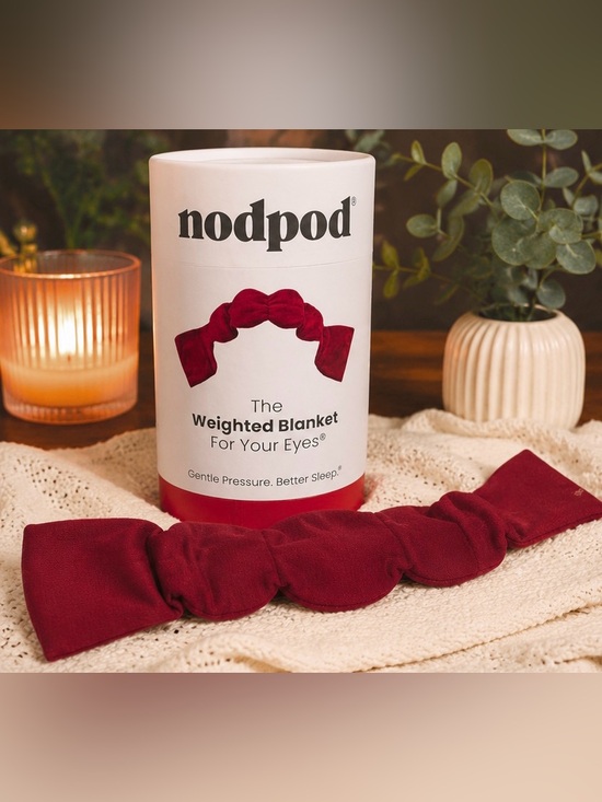 Nodpod Other - Nodpod Weighted Sleep Mask Eye Blanket Deep Pressure Burgundy Red Relaxation